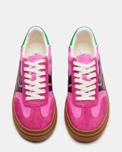 DODGE Pink Multi Low-Top Platform Women's Sneaker | Steve Madden