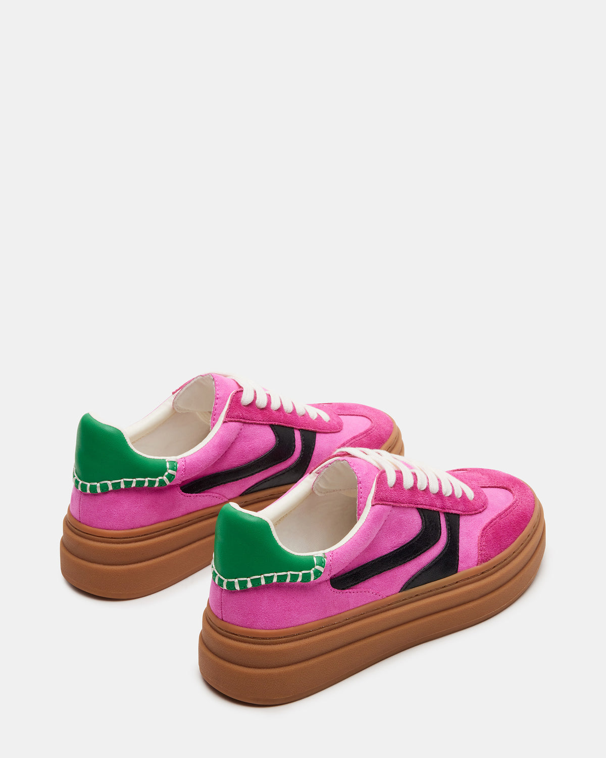 DODGE Pink Multi Low-Top Platform Women's Sneaker | Steve Madden