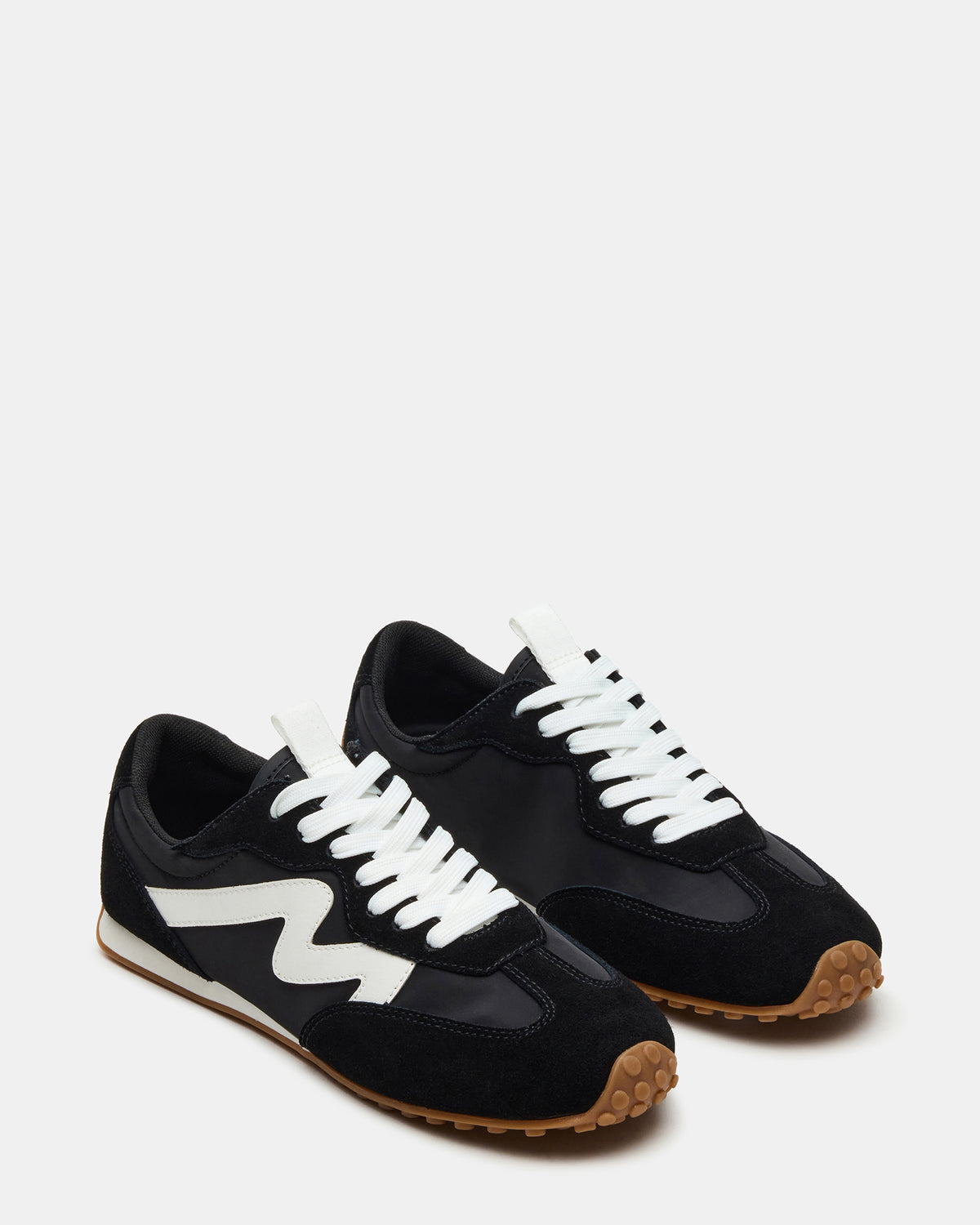 CASPER Black/White Low-Top Lace-Up Women's Sneaker | Steve Madden