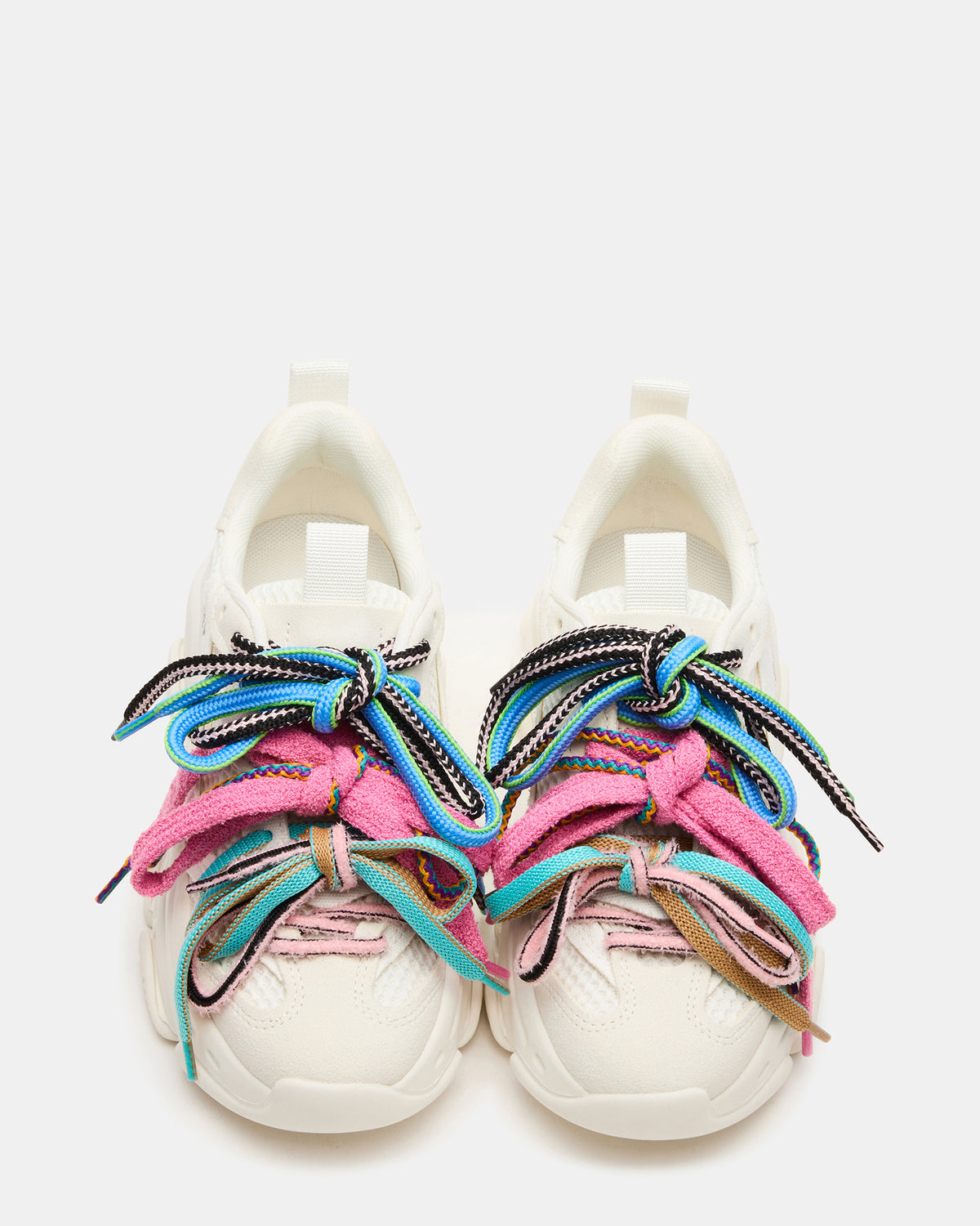 PRYCE White Low-Top Lace-Up Chunky Platform Women's Sneaker | Steve Madden