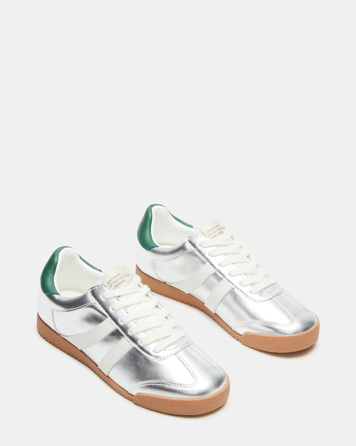 HUDSIN Silver Multi Women's Lace-Up Low-Top Sneaker | Steve Madden