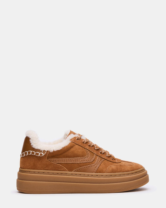 DODGE Faux Fur Low-Top Platform Women's Sneaker | Steve Madden