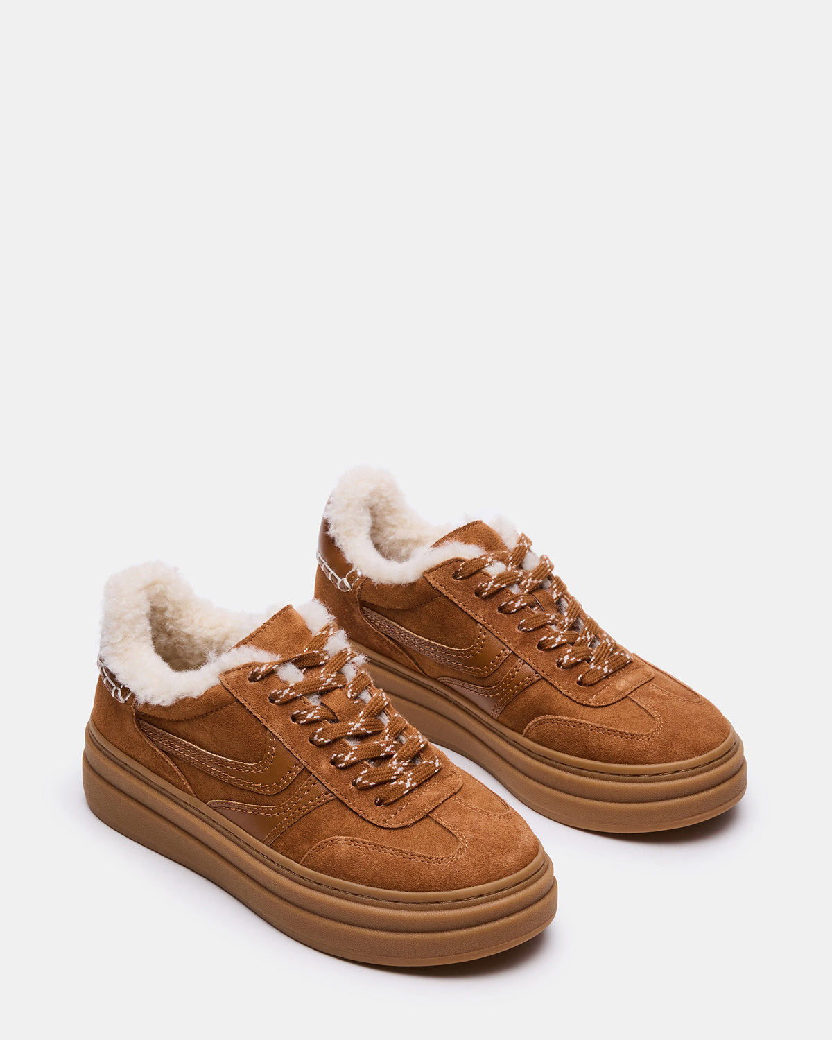 DODGE Faux Fur Low-Top Platform Women's Sneaker | Steve Madden