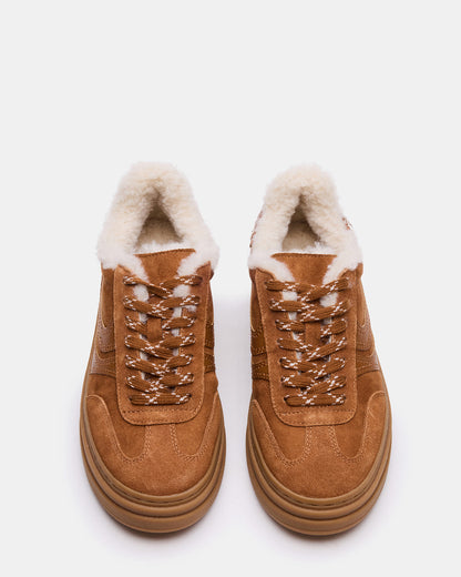 DODGE Faux Fur Low-Top Platform Women's Sneaker | Steve Madden
