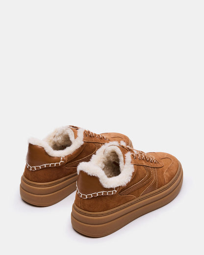 DODGE Faux Fur Low-Top Platform Women's Sneaker | Steve Madden