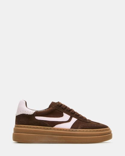 DODGE Brown Multi Low-Top Platform Women's Sneaker | Steve Madden