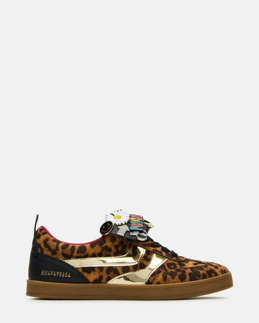 WYATT Leopard Lace-Up Low-Top Pin Women's Sneaker | Steve Madden