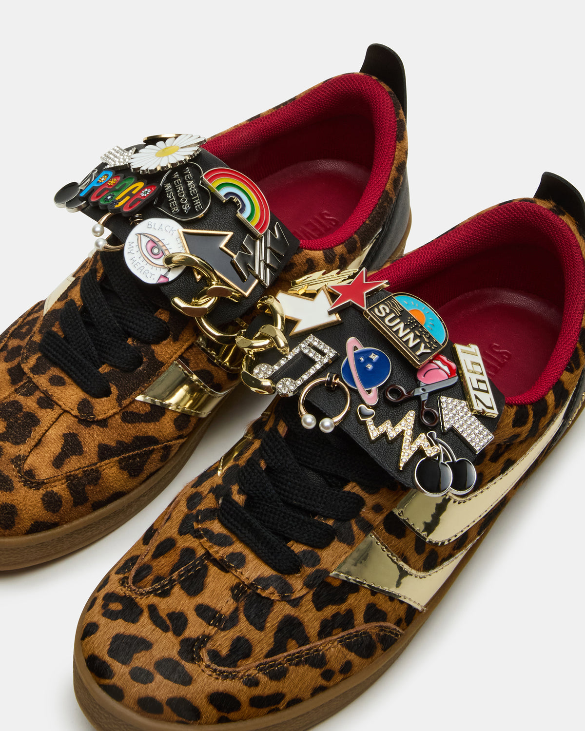 WYATT Leopard Lace-Up Low-Top Pin Women's Sneaker | Steve Madden