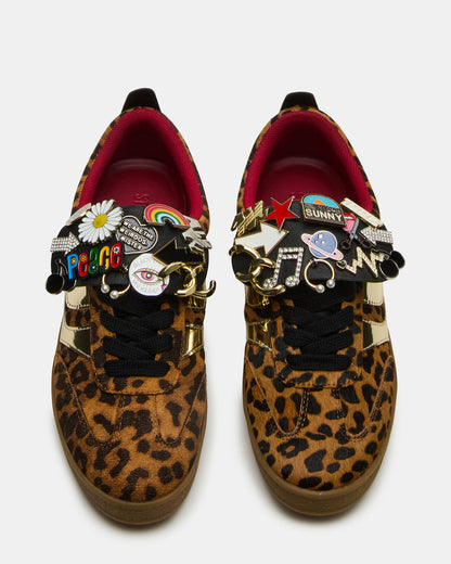 WYATT Leopard Lace-Up Low-Top Pin Women's Sneaker | Steve Madden