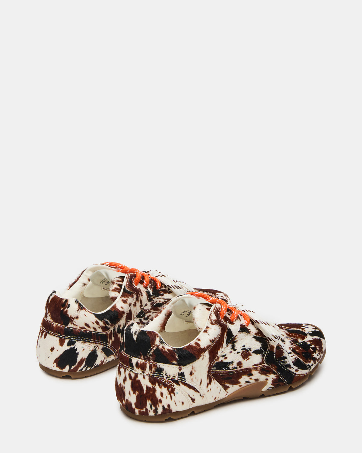 AZIEL Brown Cow Print Low-Top Lace-Up Women's Sneakers | Steve Madden