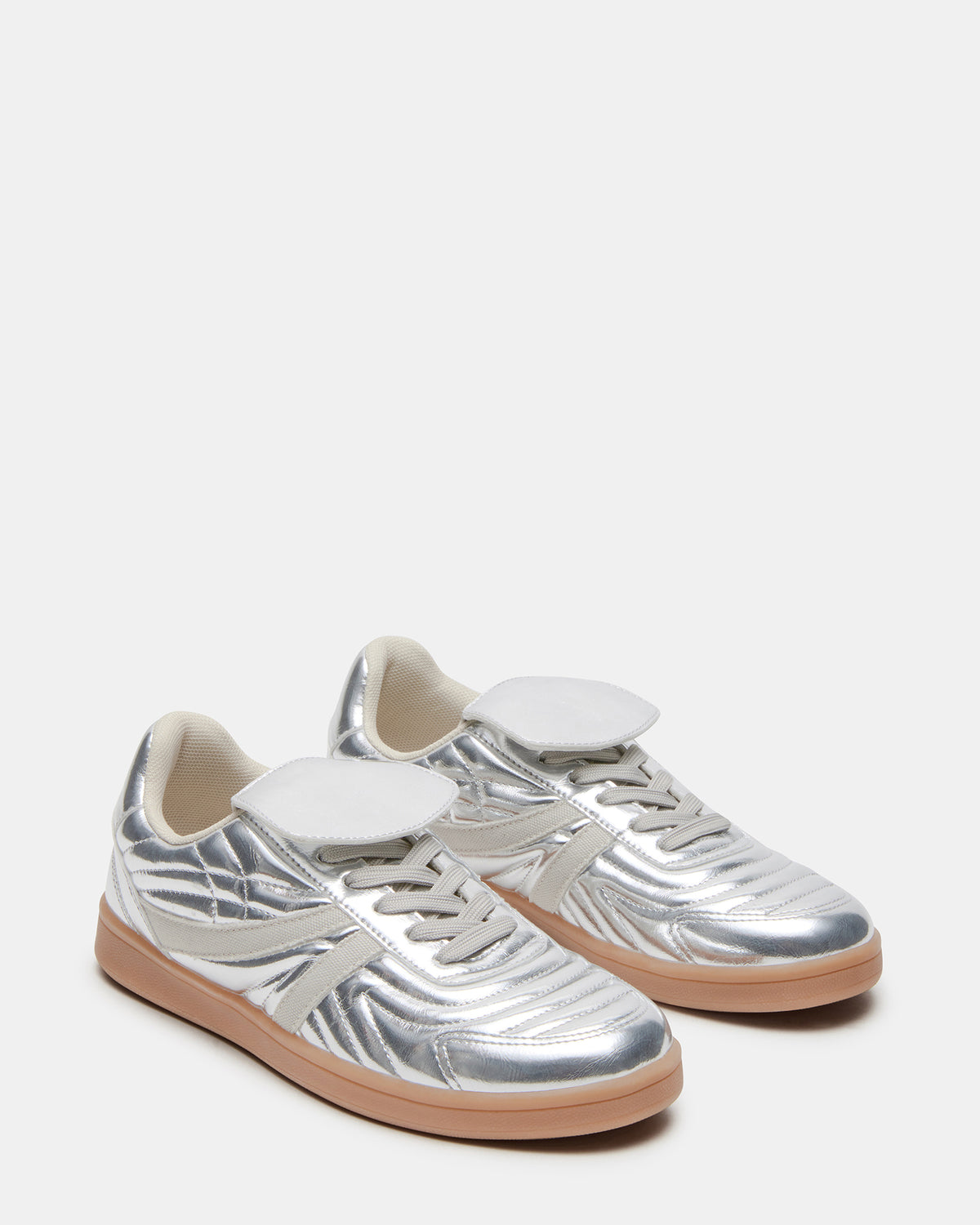 MADRID Silver Women's Low-Top Sneakers | Steve Madden