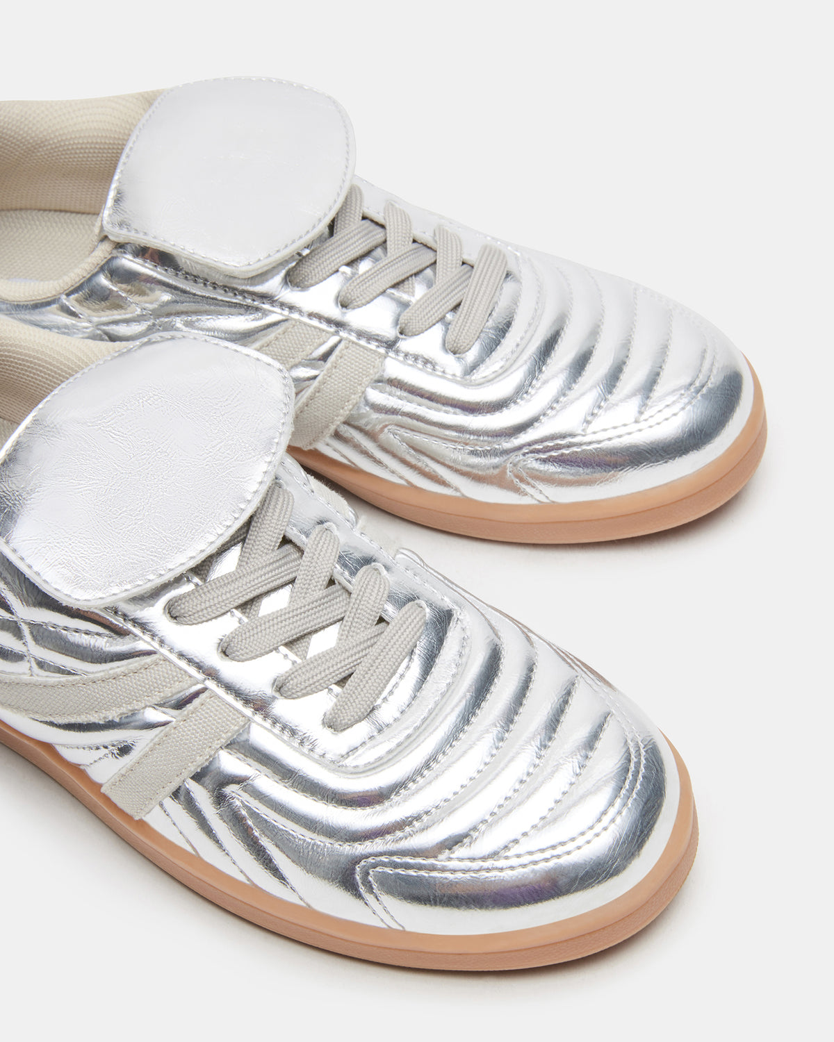 MADRID Silver Women's Low-Top Sneakers | Steve Madden