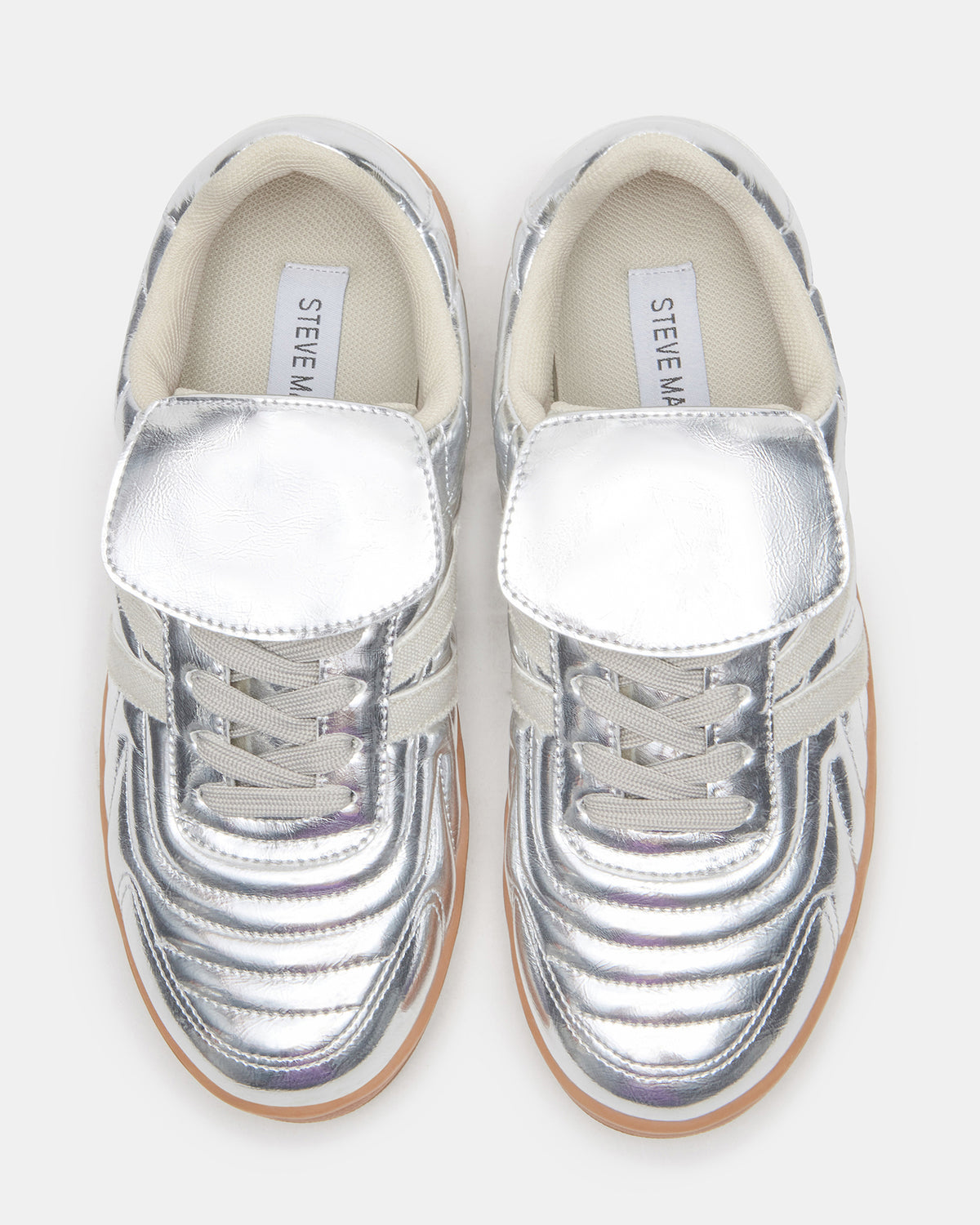 MADRID Silver Women's Low-Top Sneakers | Steve Madden