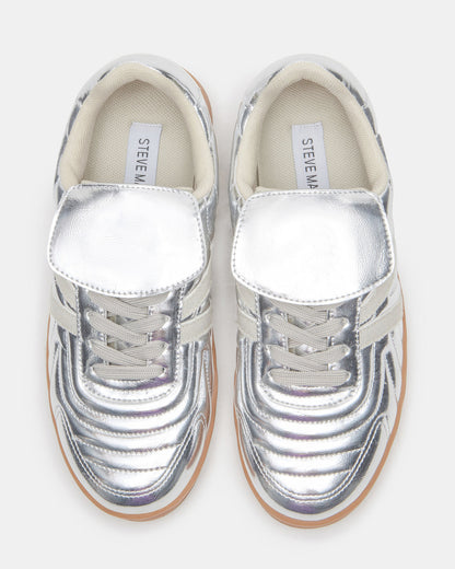 MADRID Silver Women's Low-Top Sneakers | Steve Madden