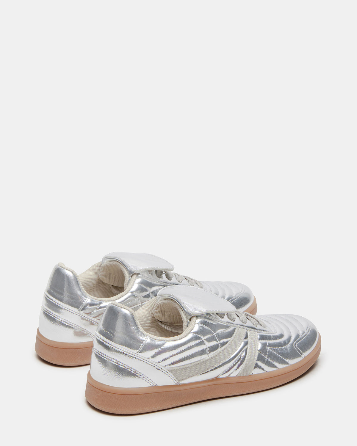 MADRID Silver Women's Low-Top Sneakers | Steve Madden