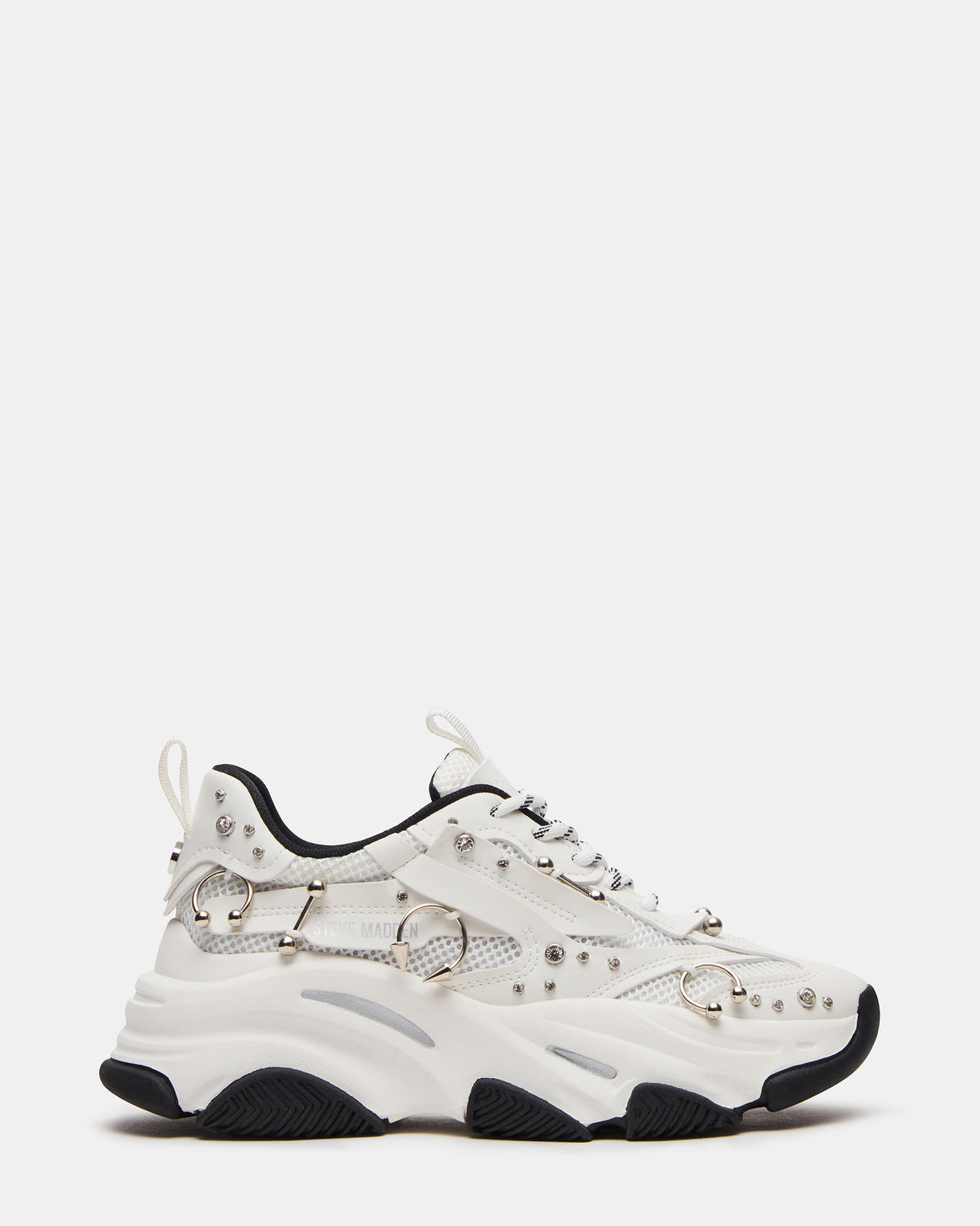 POSSESSION Piercing White Platform Lace-Up Women's Sneaker | Steve Madden
