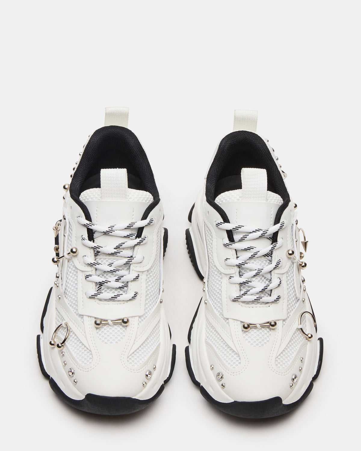 POSSESSION Piercing White Platform Lace-Up Women's Sneaker | Steve Madden