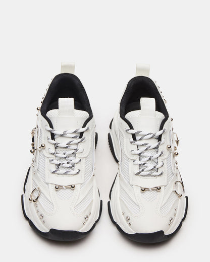 POSSESSION Piercing White Platform Lace-Up Women's Sneaker | Steve Madden