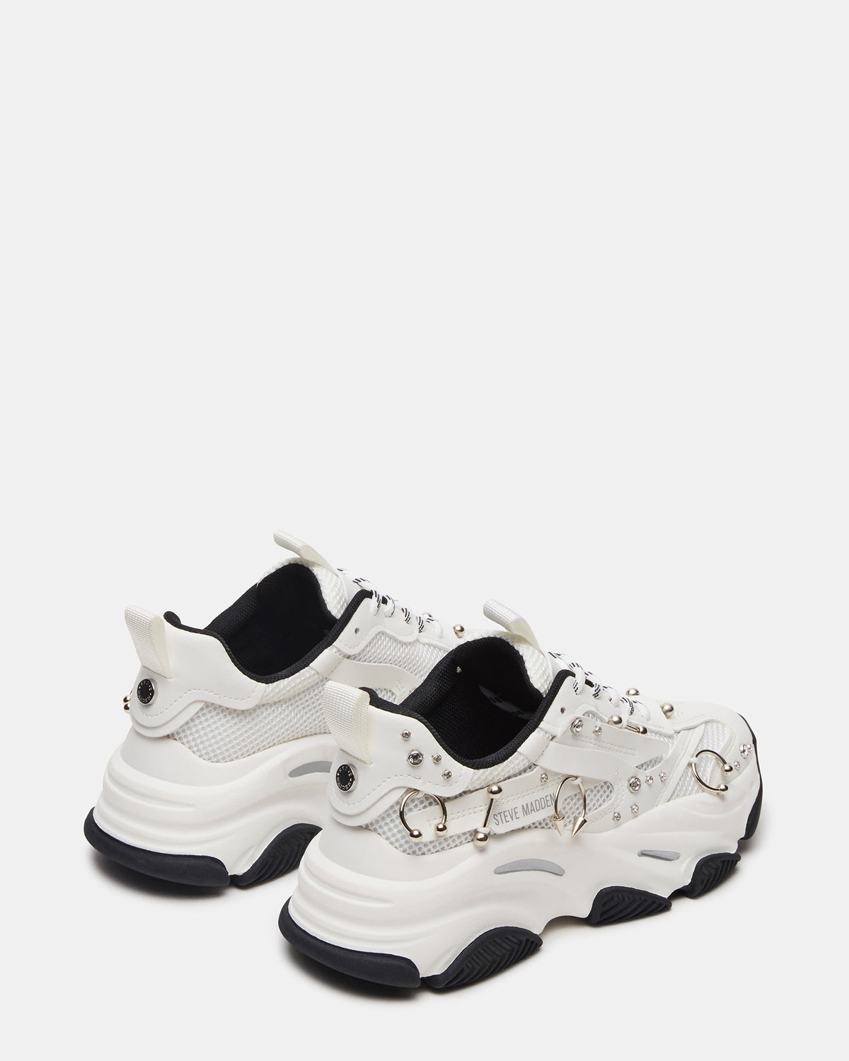 POSSESSION Piercing White Platform Lace-Up Women's Sneaker | Steve Madden