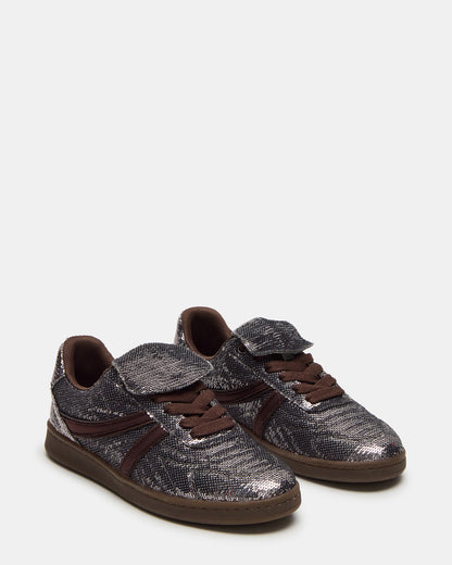 MADRID Sequin Pewter Low-Top Sneaker | Women's Sneakers | Steve Madden
