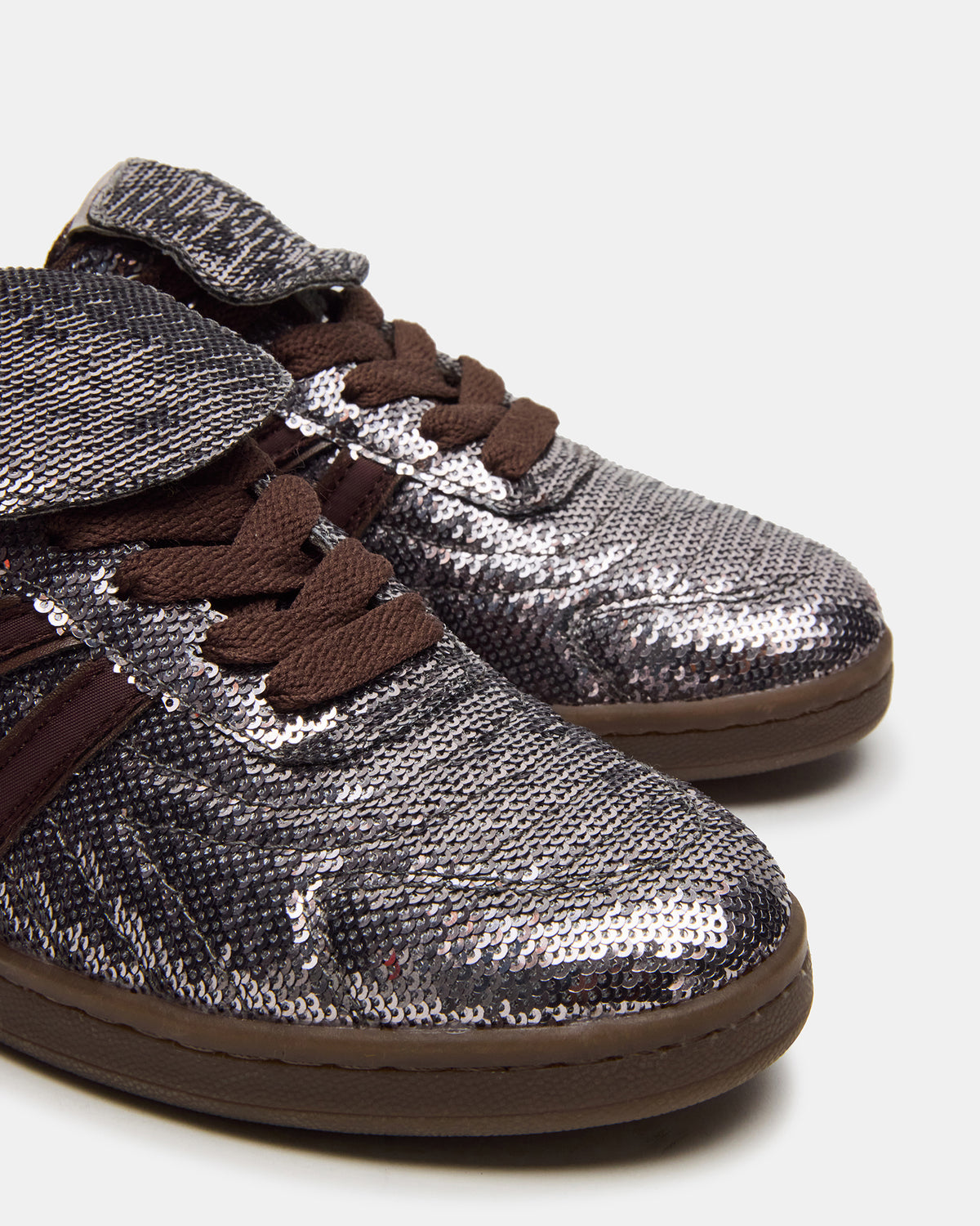 MADRID Sequin Pewter Low-Top Sneaker | Women's Sneakers | Steve Madden