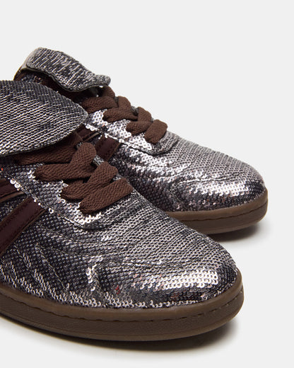 MADRID Sequin Pewter Low-Top Sneaker | Women's Sneakers | Steve Madden