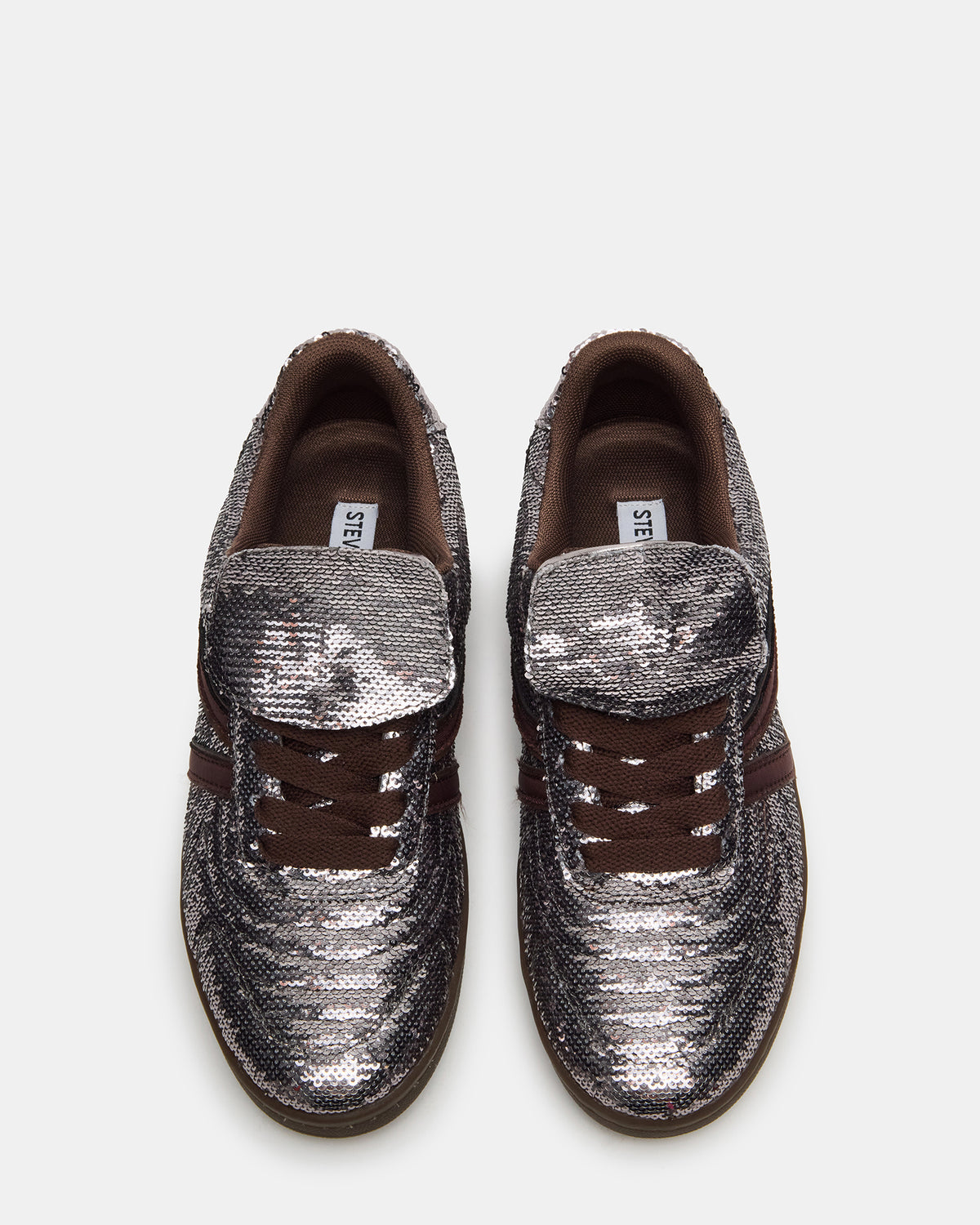MADRID Sequin Pewter Low-Top Sneaker | Women's Sneakers | Steve Madden