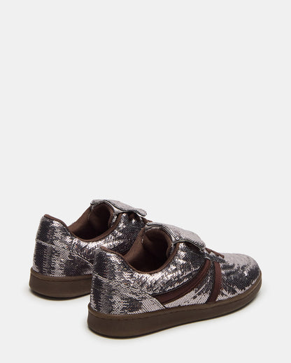 MADRID Sequin Pewter Low-Top Sneaker | Women's Sneakers | Steve Madden
