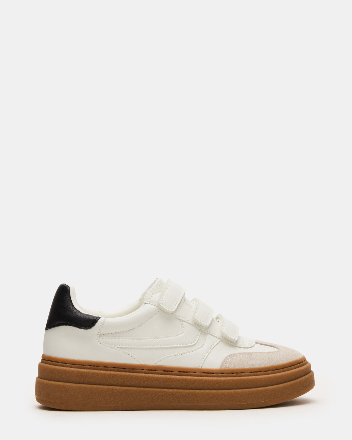 DASH White Multi Women's Low-Top Platform Velcro Sneaker | Steve Madden