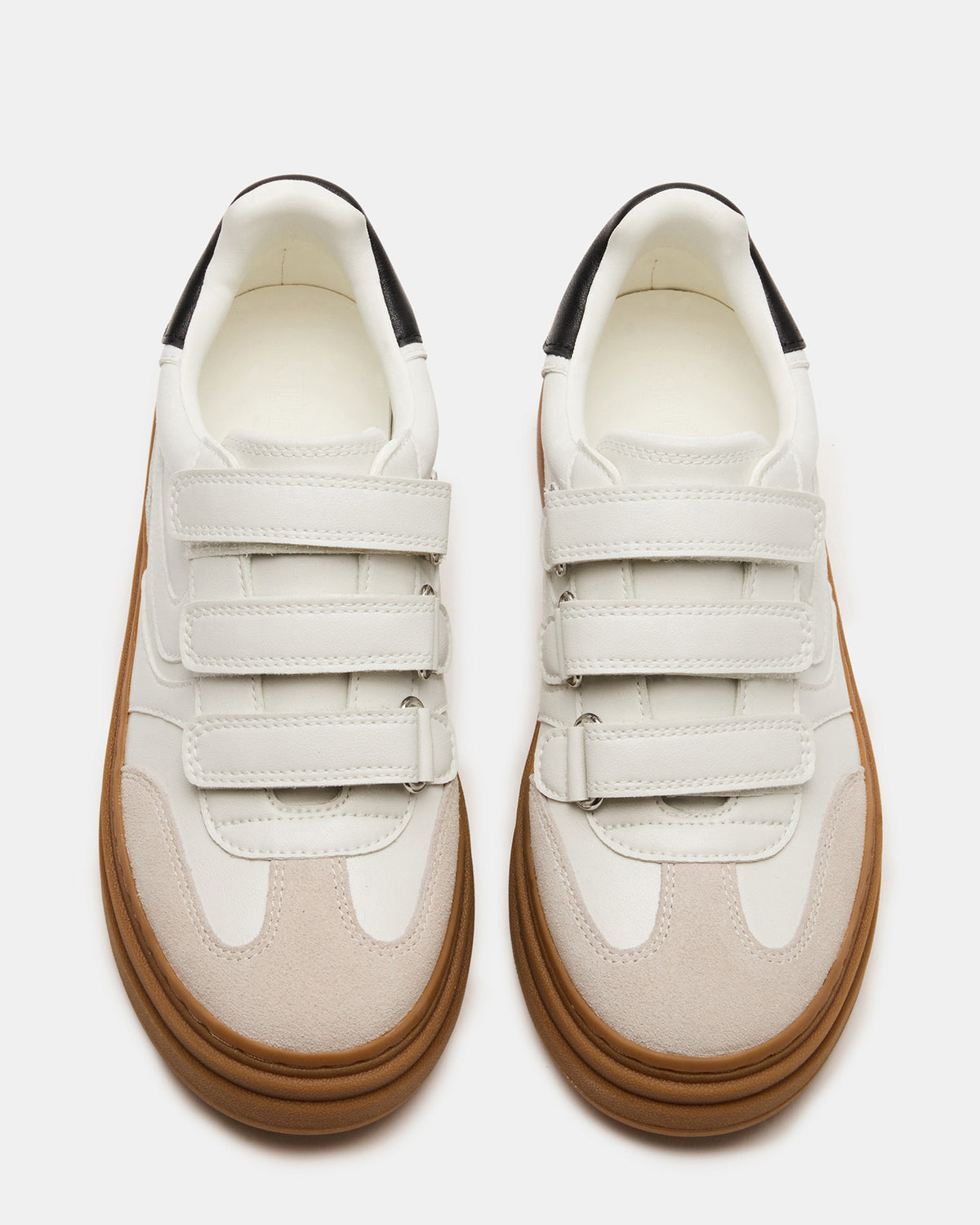 DASH White Multi Women's Low-Top Platform Velcro Sneaker | Steve Madden