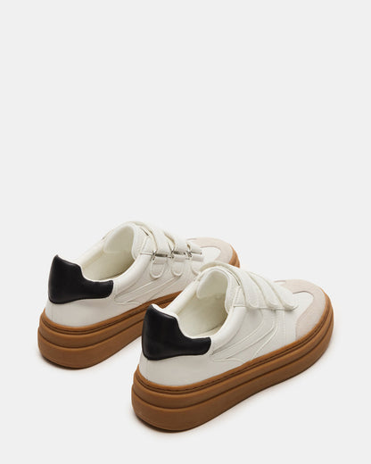 DASH White Multi Women's Low-Top Platform Velcro Sneaker | Steve Madden