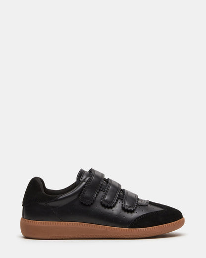 MOMENTUM Black Velcro Low-Top Women's Sneakers | Steve Madden