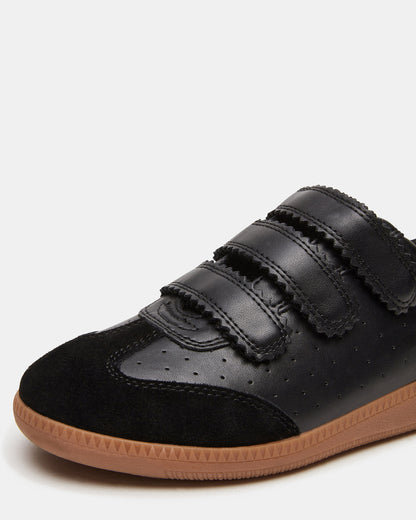 MOMENTUM Black Velcro Low-Top Women's Sneakers | Steve Madden