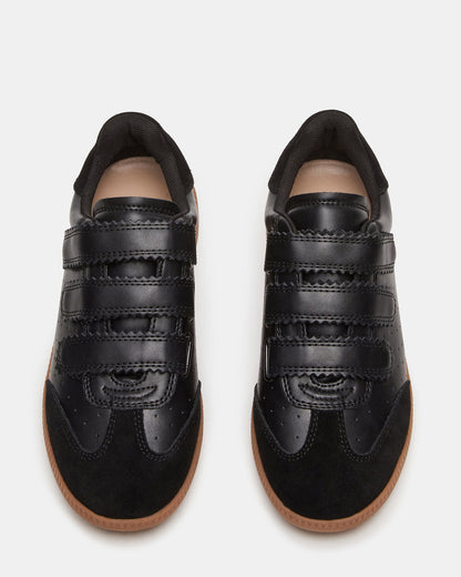MOMENTUM Black Velcro Low-Top Women's Sneakers | Steve Madden