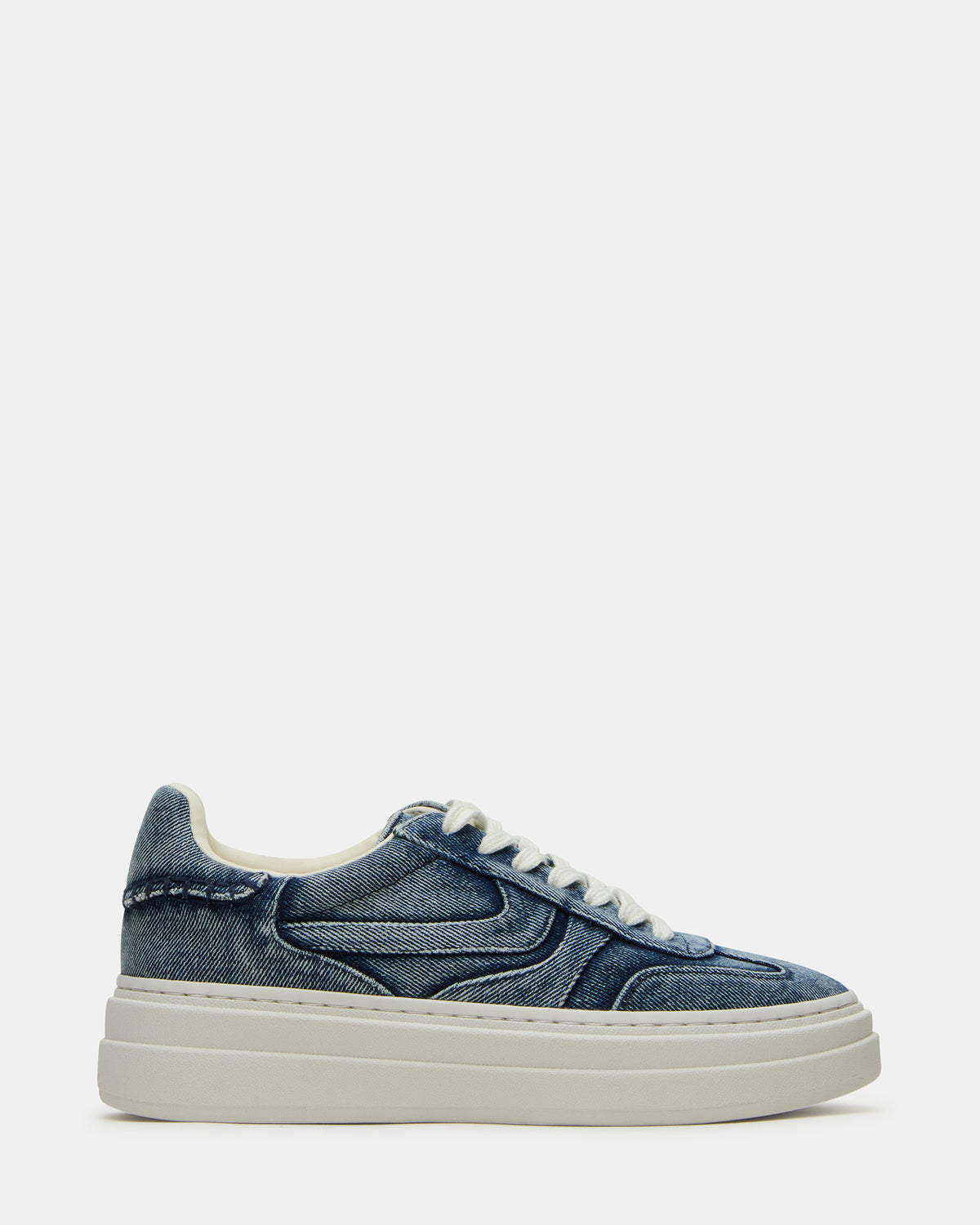 DODGE Denim Fabric Low-Top Platform Women's Sneaker | Steve Madden