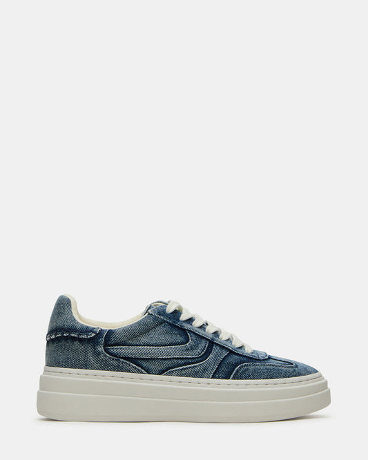 DODGE Denim Fabric Low-Top Platform Women's Sneaker | Steve Madden