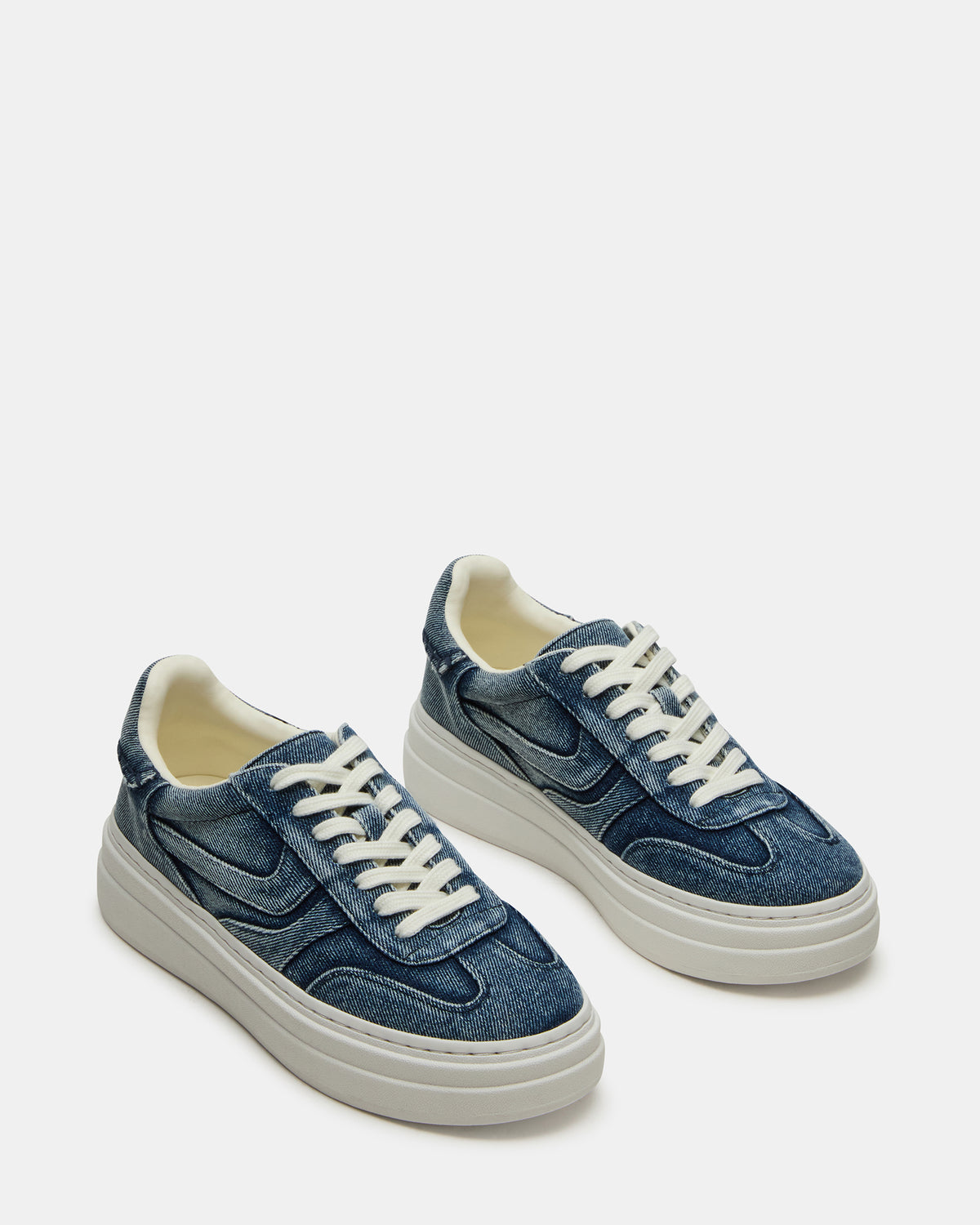 DODGE Denim Fabric Low-Top Platform Women's Sneaker | Steve Madden