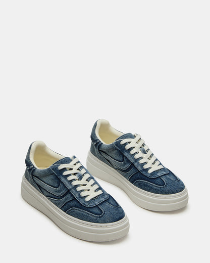 DODGE Denim Fabric Low-Top Platform Women's Sneaker | Steve Madden