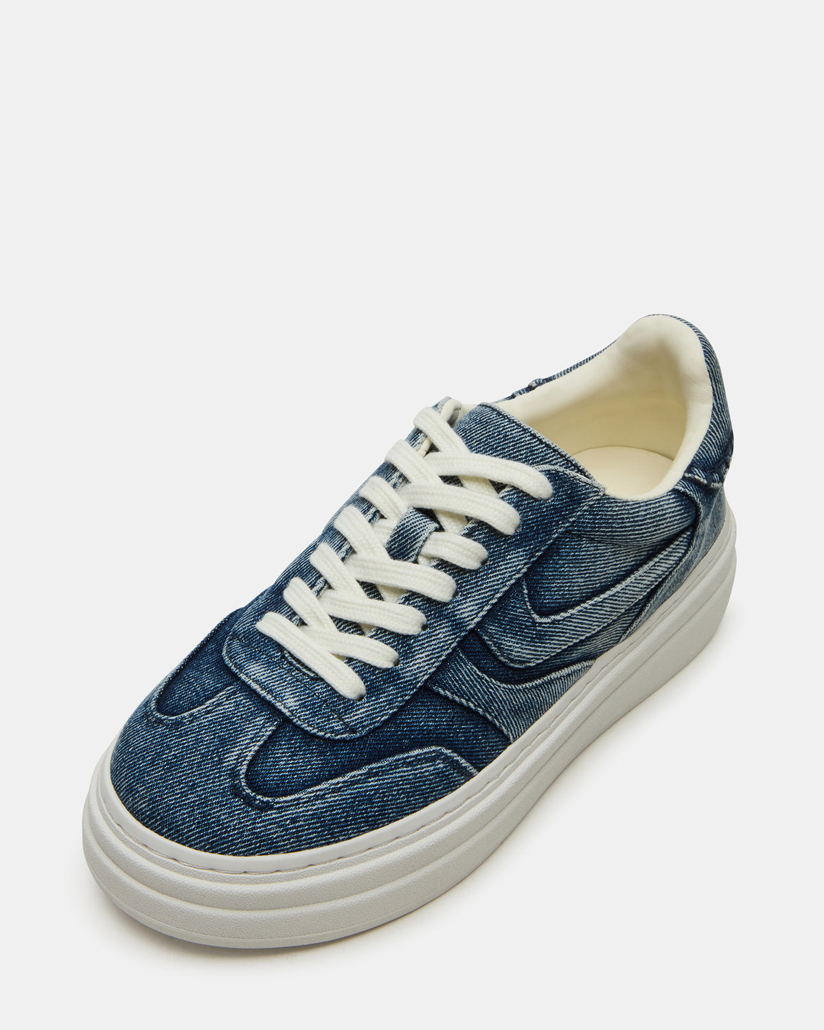 DODGE Denim Fabric Low-Top Platform Women's Sneaker | Steve Madden
