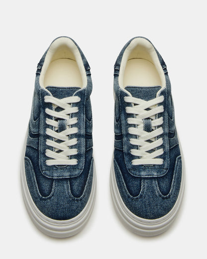 DODGE Denim Fabric Low-Top Platform Women's Sneaker | Steve Madden