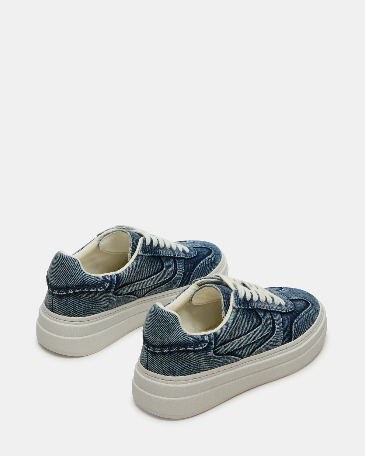 DODGE Denim Fabric Low-Top Platform Women's Sneaker | Steve Madden