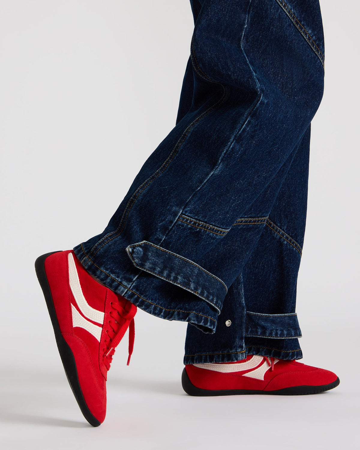 DOBSON Red Women's Low-Top Lace-Up Sneaker | Steve Madden