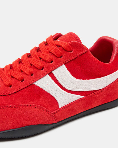 DOBSON Red Women's Low-Top Lace-Up Sneaker | Steve Madden