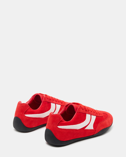 DOBSON Red Women's Low-Top Lace-Up Sneaker | Steve Madden