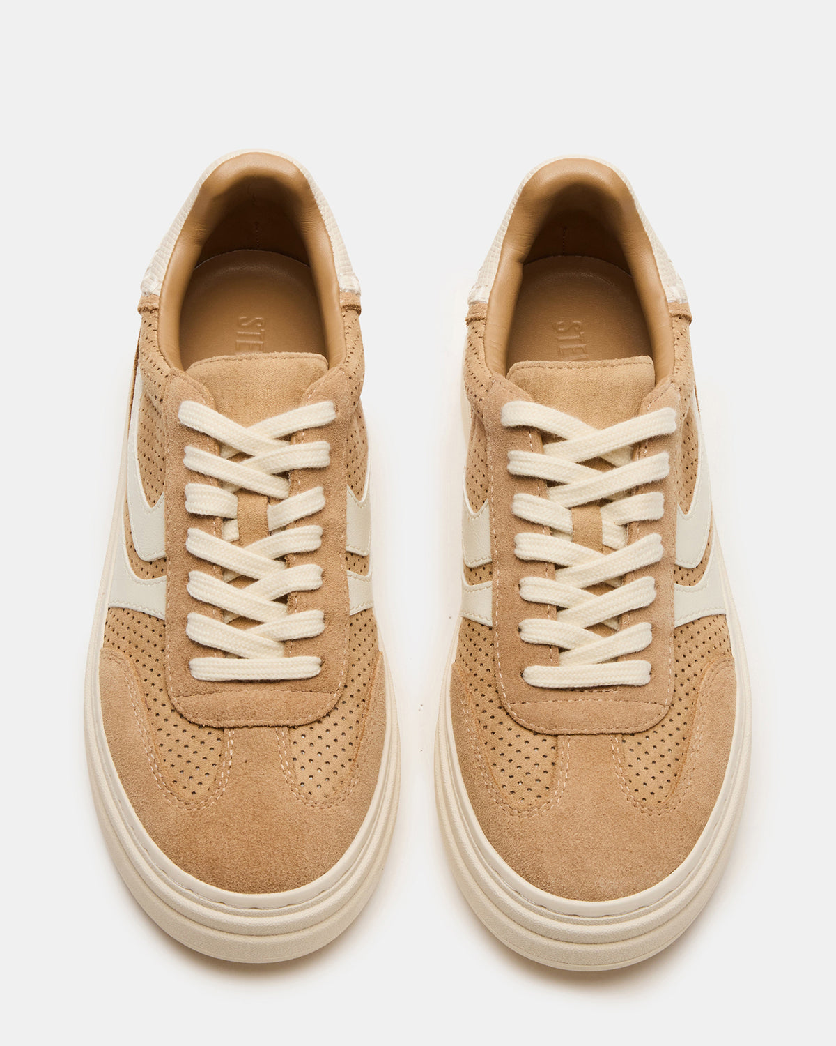 DODGE Perforated Camel Multi Women's Low-Top Platform Sneaker | Steve Madden