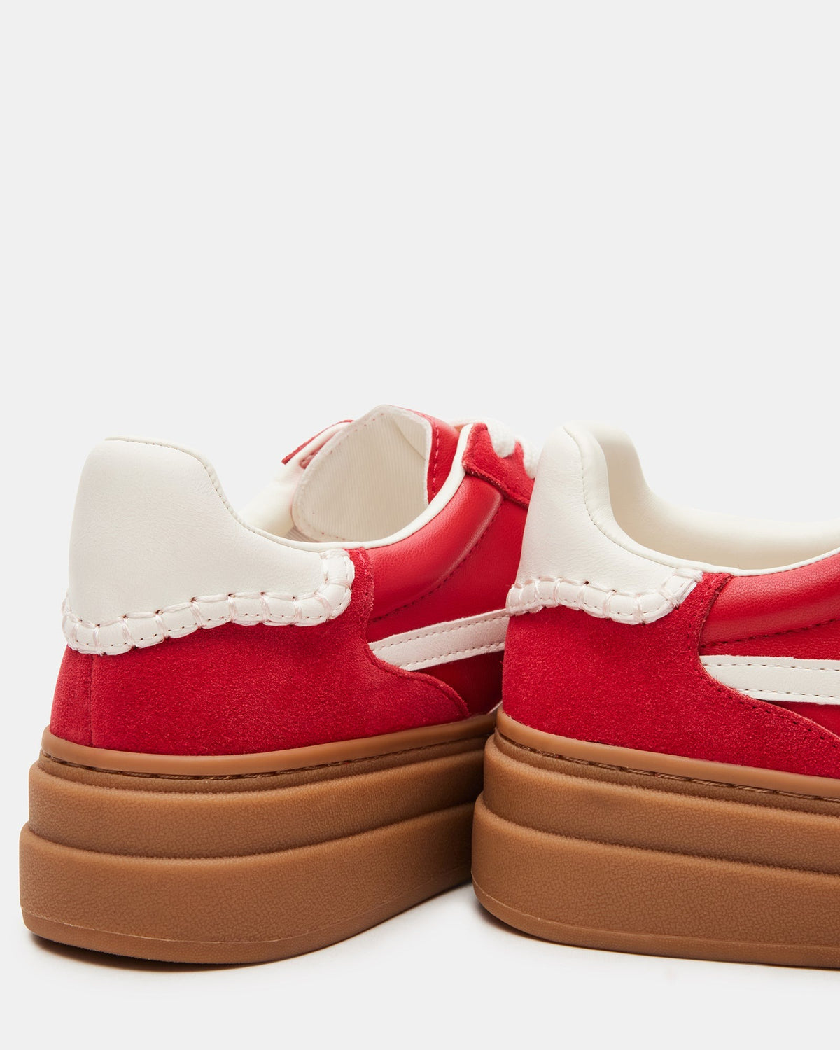 DODGE Red Multi Low-Top Platform Women's Sneaker | Steve Madden