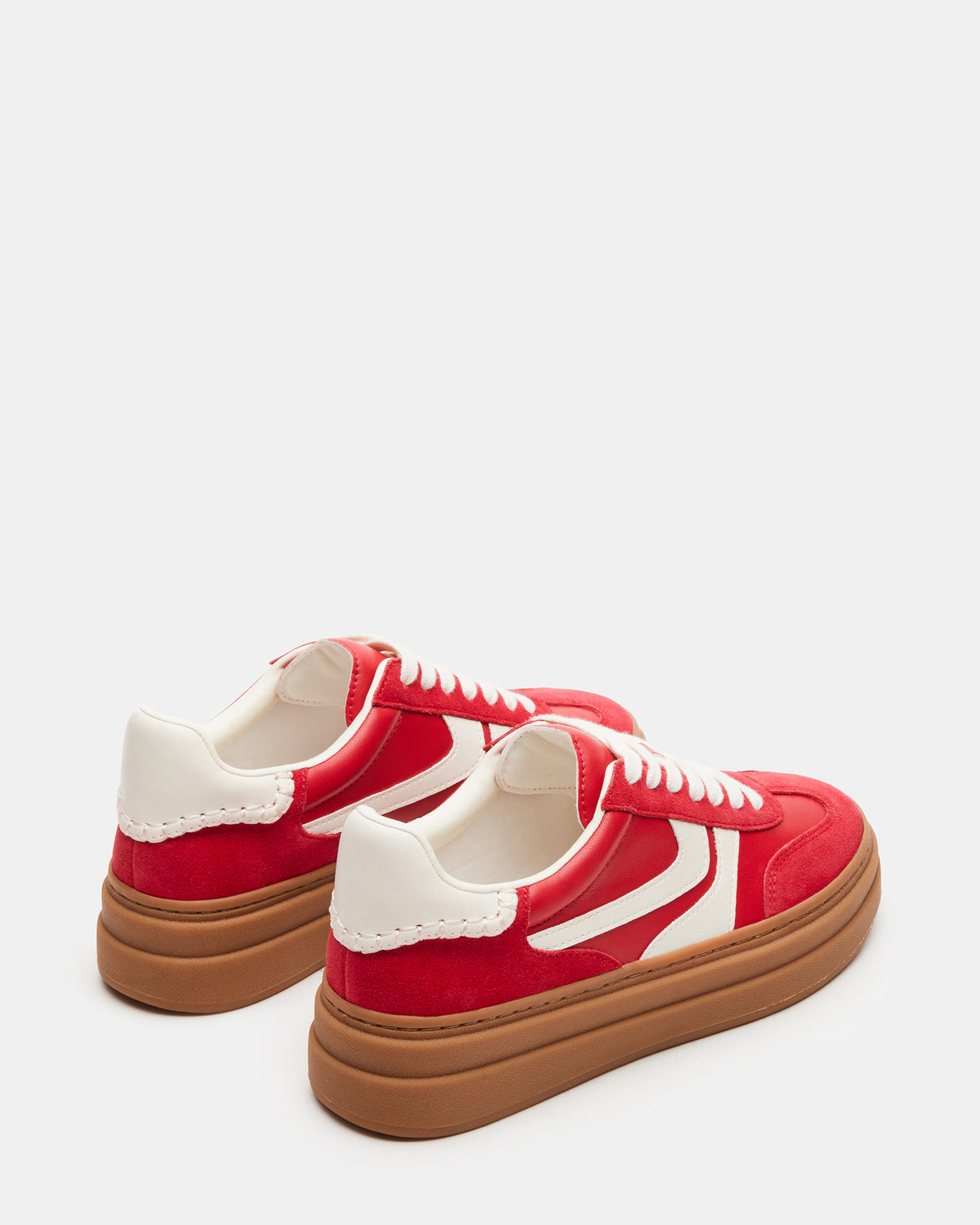 DODGE Red Multi Low-Top Platform Women's Sneaker | Steve Madden