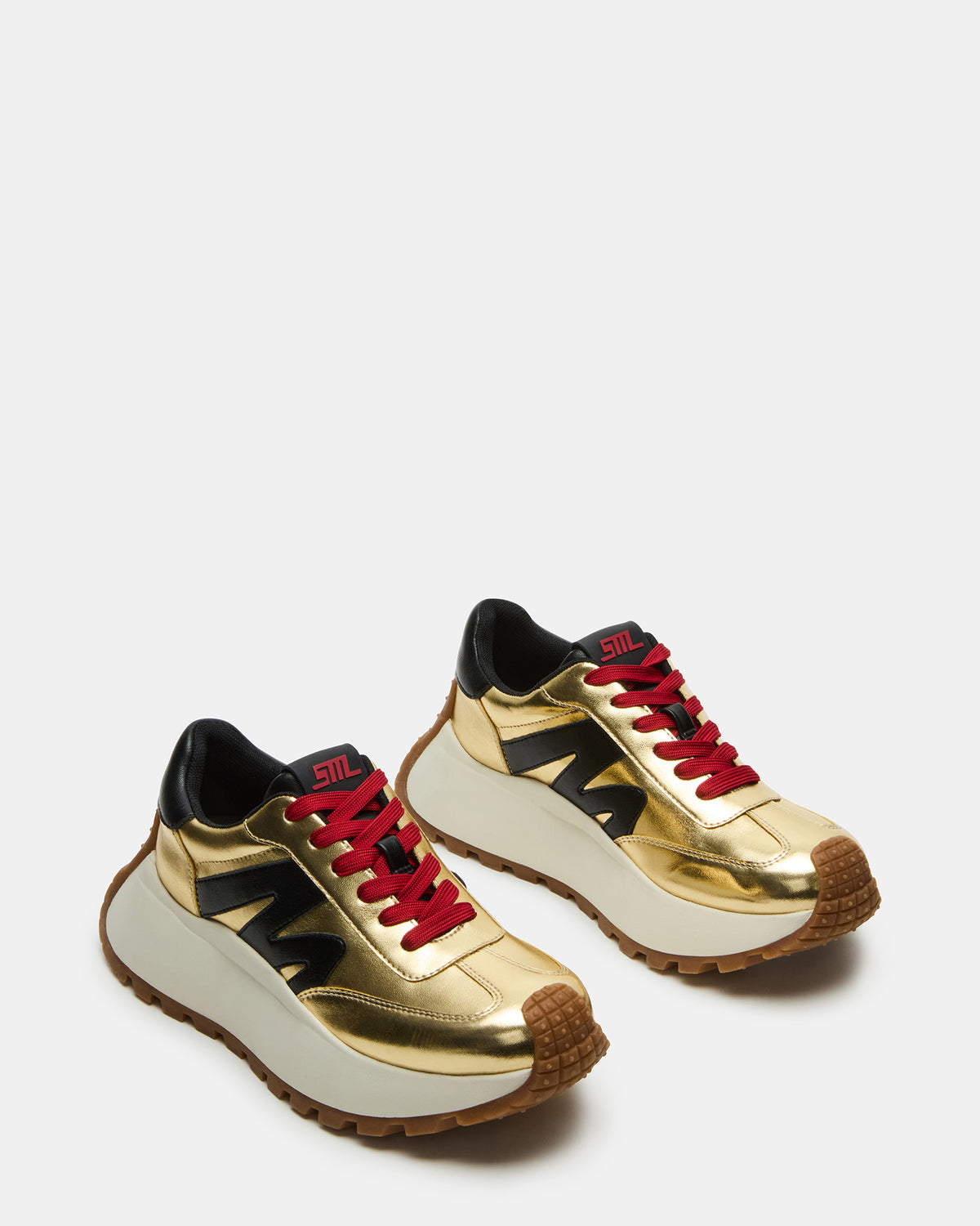 SUPERCAMPO Gold Multi Women's Platform Low-Top Sneaker | Steve Madden