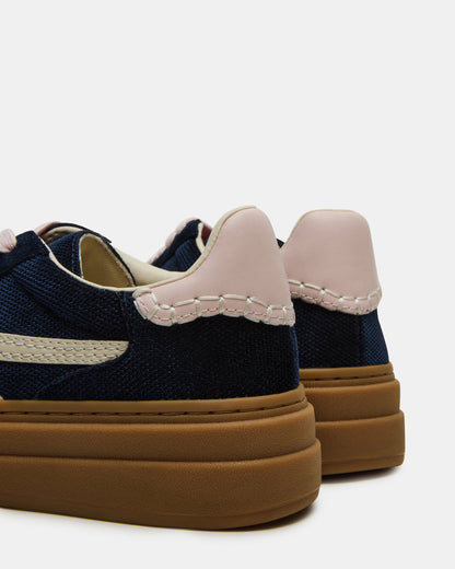 DODGE Navy Low-Top Platform Women's Sneaker | Steve Madden