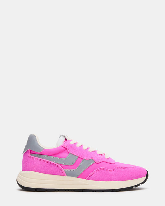 BURST Pink Multi Women's Low-Top Lace-Up Sneaker | Steve Madden
